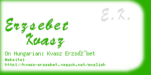 erzsebet kvasz business card